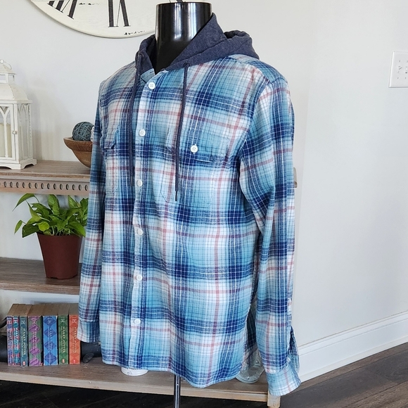 Aeropostle Mens Flannel Hoodie, Size Large, Pre-owned excellent condition - Picture 6 of 16
